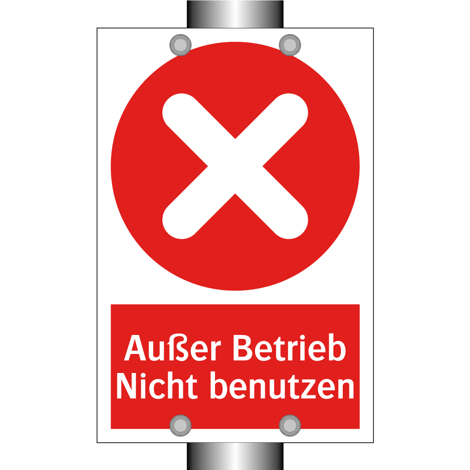 Außer Betrieb Nicht benutzen