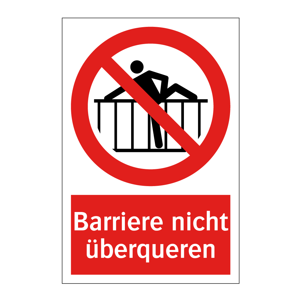 Barriere nicht überqueren