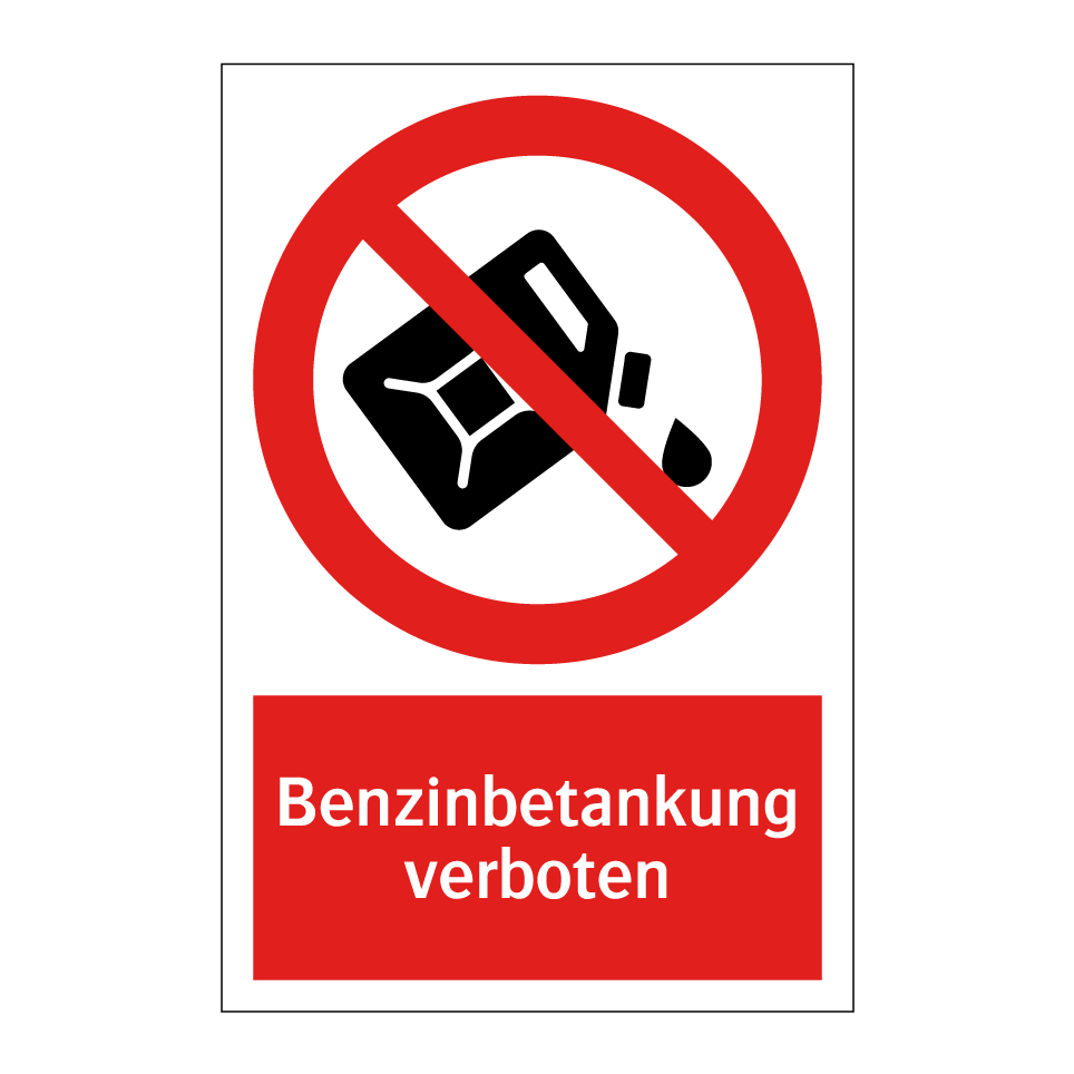 Benzinbetankung verboten