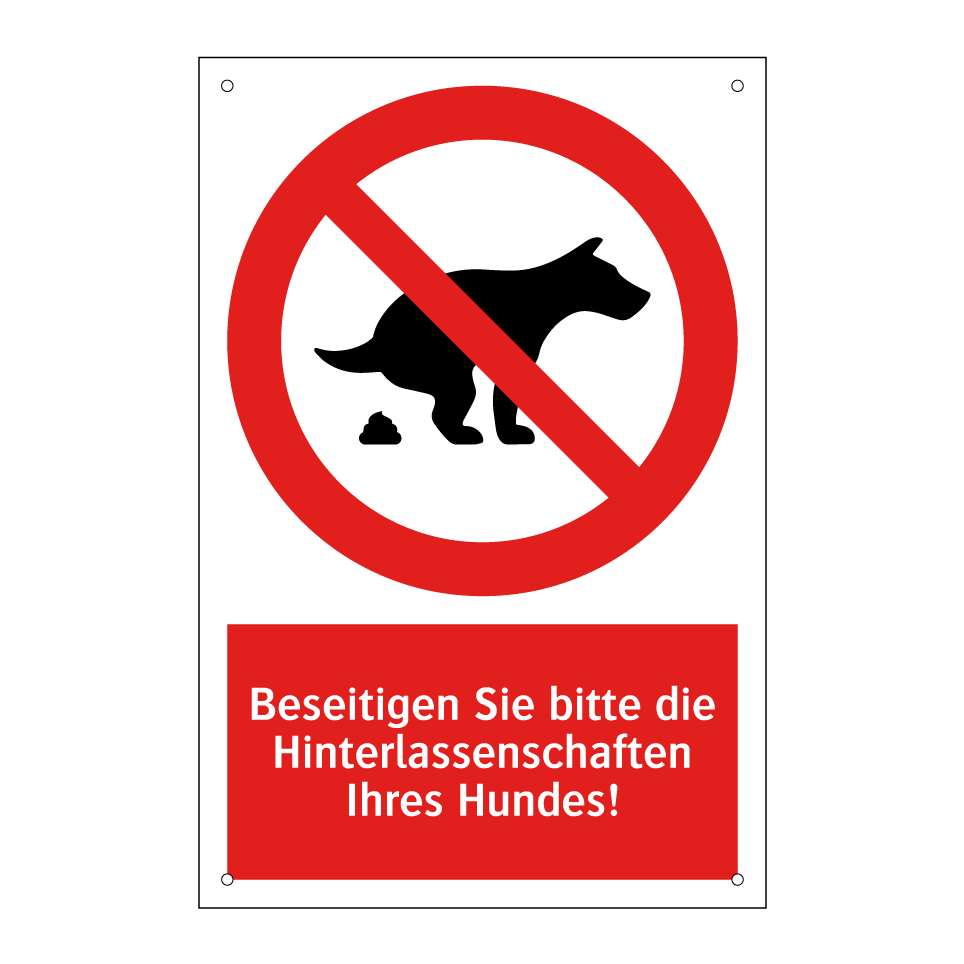 Beseitigen Sie bitte die Hinterlassenschaften Ihres Hundes!