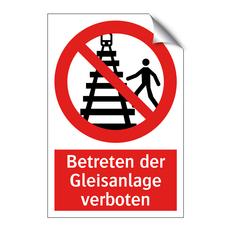 Betreten der Gleisanlage verboten