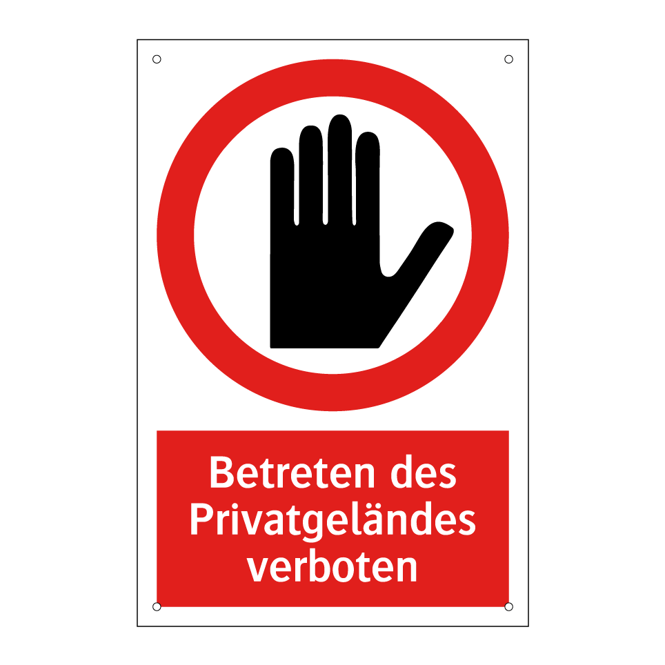 Betreten des Privatgeländes verboten