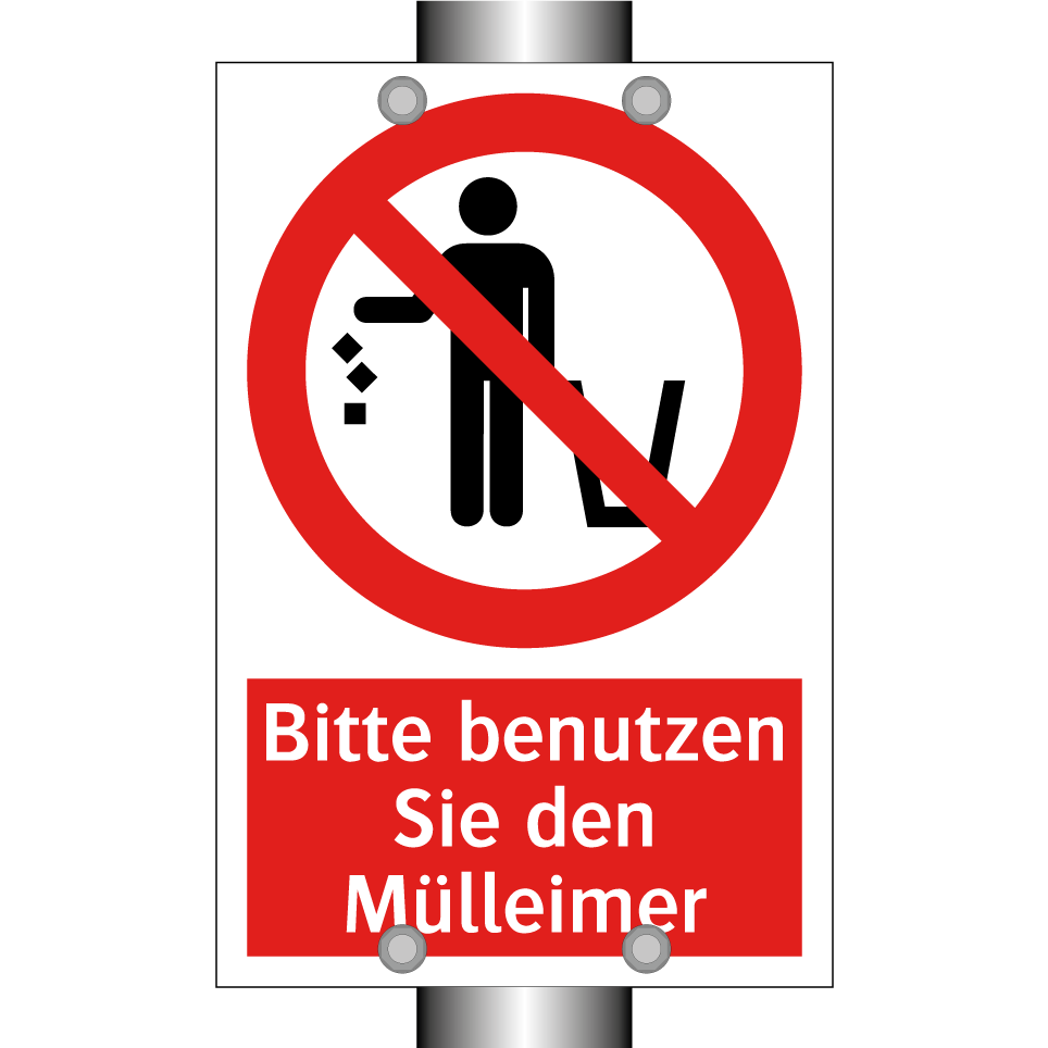 Bitte benutzen Sie den Mülleimer