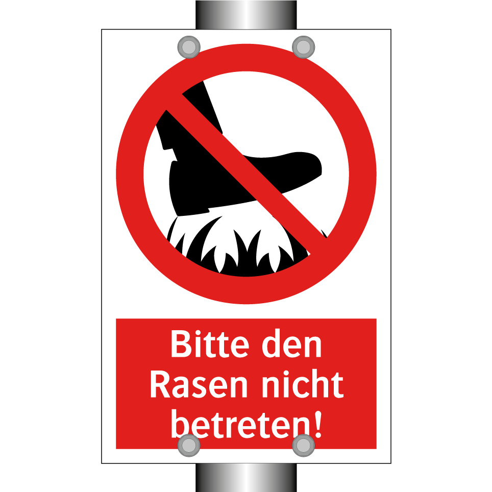 Bitte den Rasen nicht betreten!