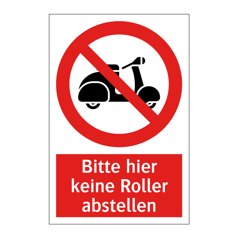 Bitte hier keine Roller abstellen