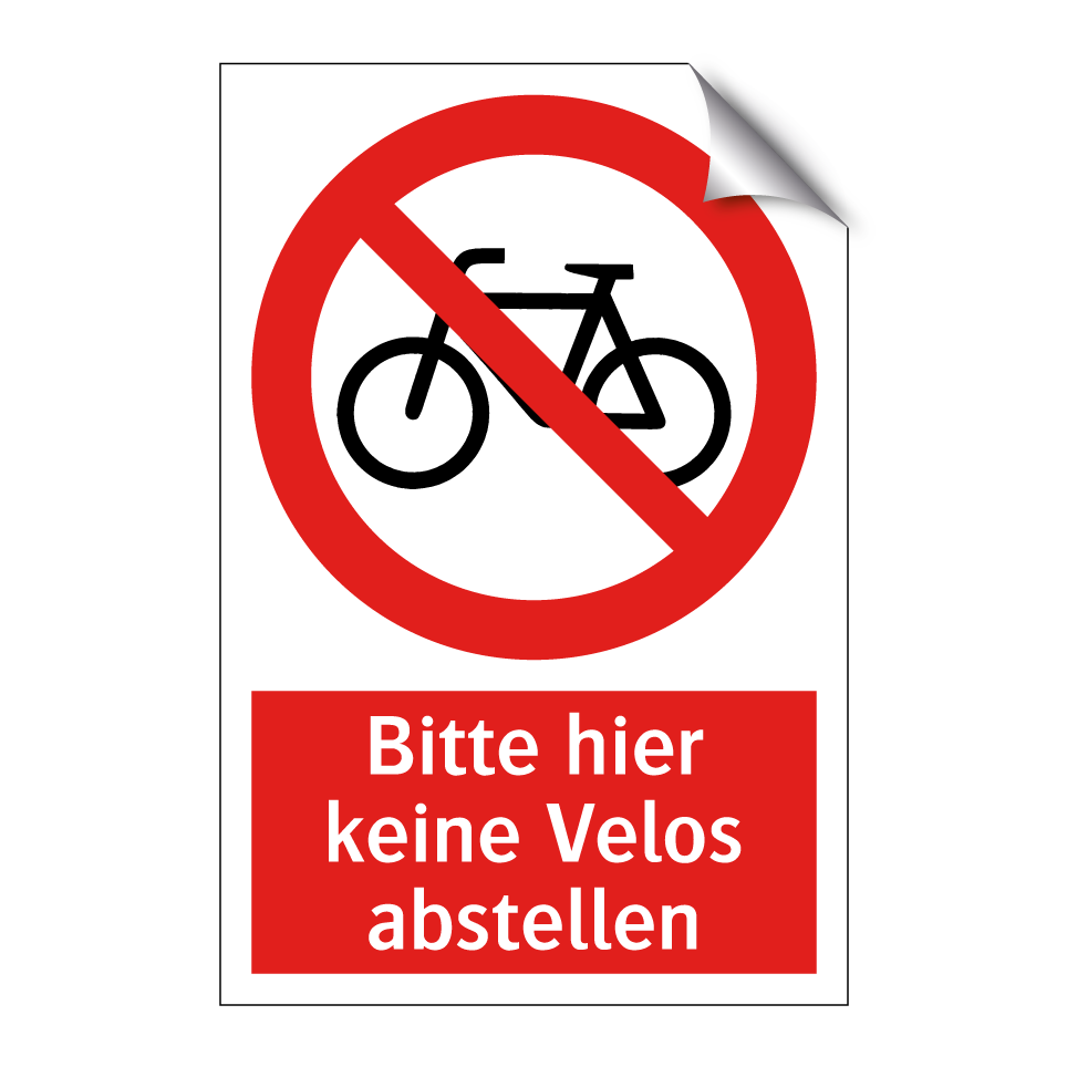 Bitte hier keine Velos abstellen