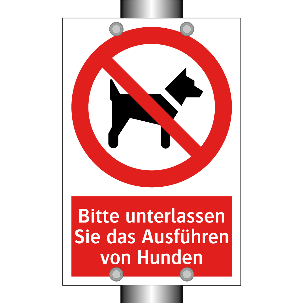 Bitte unterlassen Sie das Ausführen von Hunden