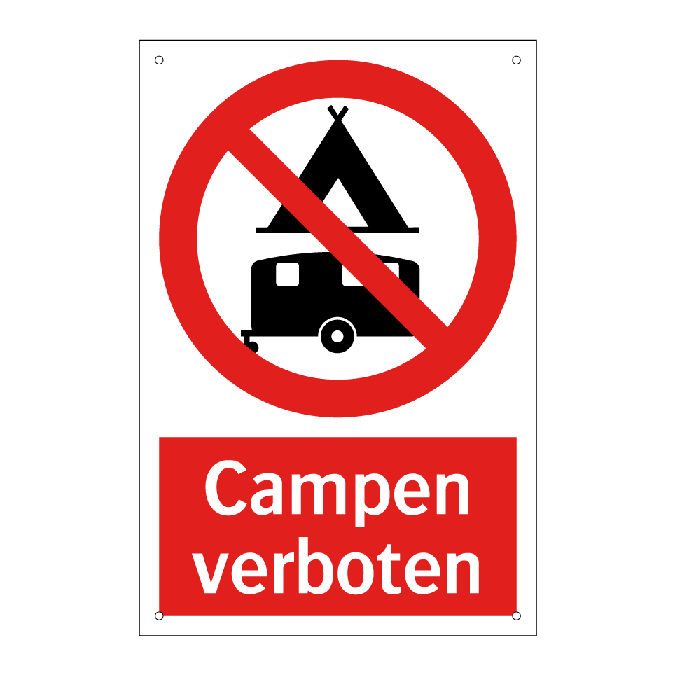 Campen verboten