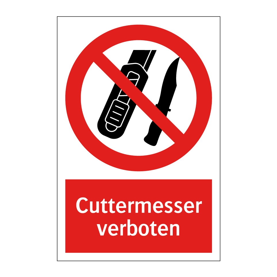 Cuttermesser verboten