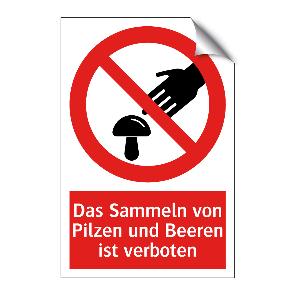 Das Sammeln von Pilzen und Beeren ist verboten