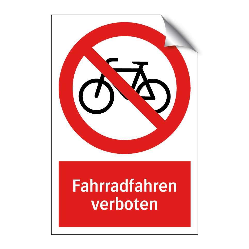 Fahrradfahren verboten