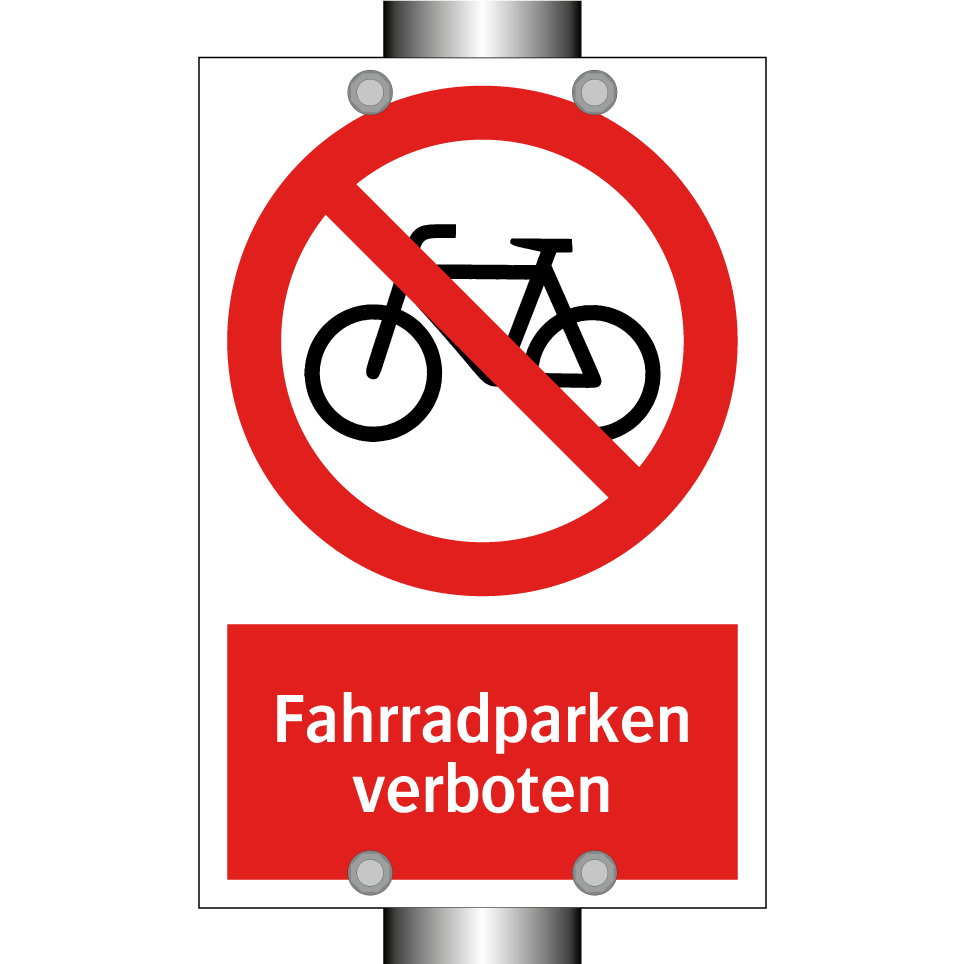 Fahrradparken verboten
