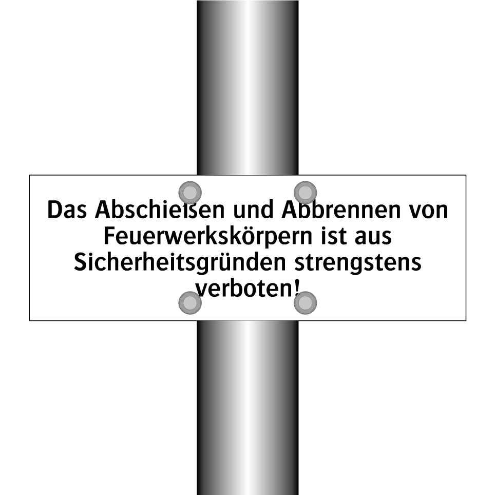 Das Abschießen und Abbrennen von Feuerwerkskörpern ist aus Sicherheitsgründen strengstens verboten!
