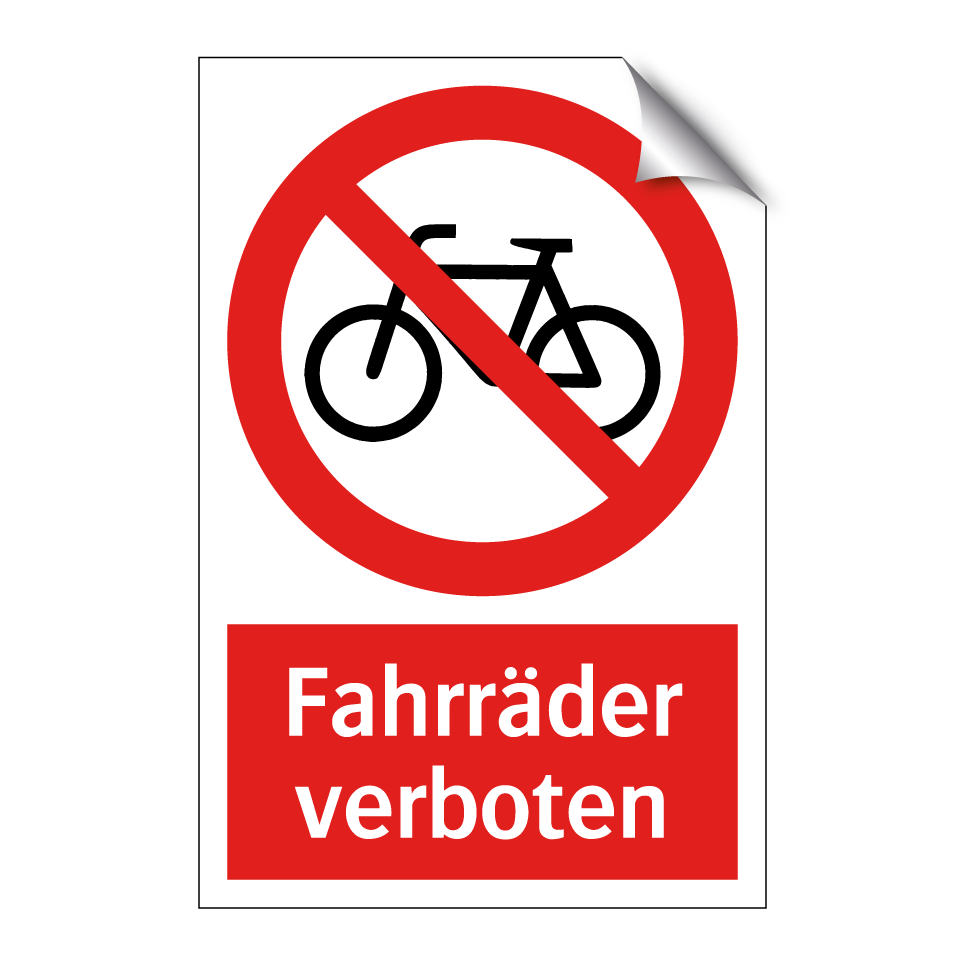 Fahrräder verboten