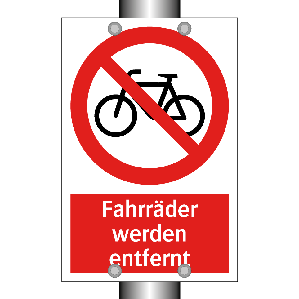 Fahrräder werden entfernt