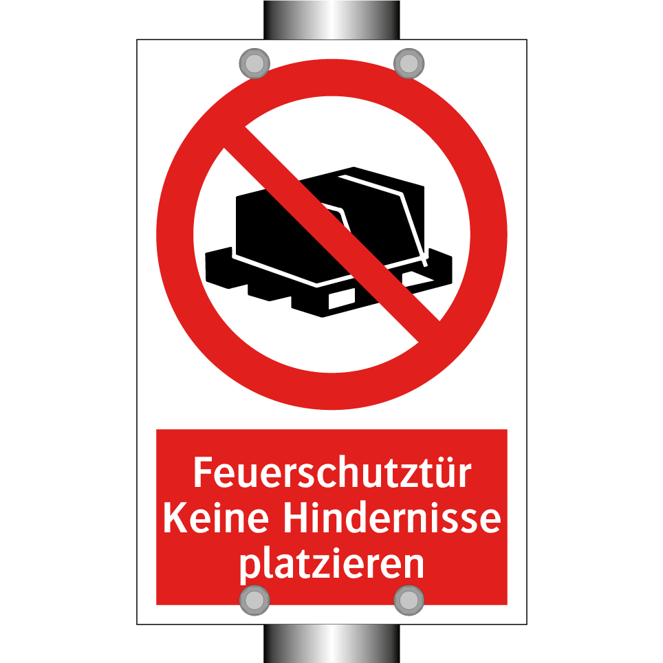 Feuerschutztür Keine Hindernisse platzieren