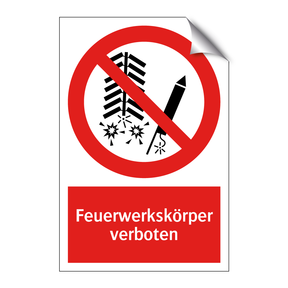 Feuerwerkskörper verboten