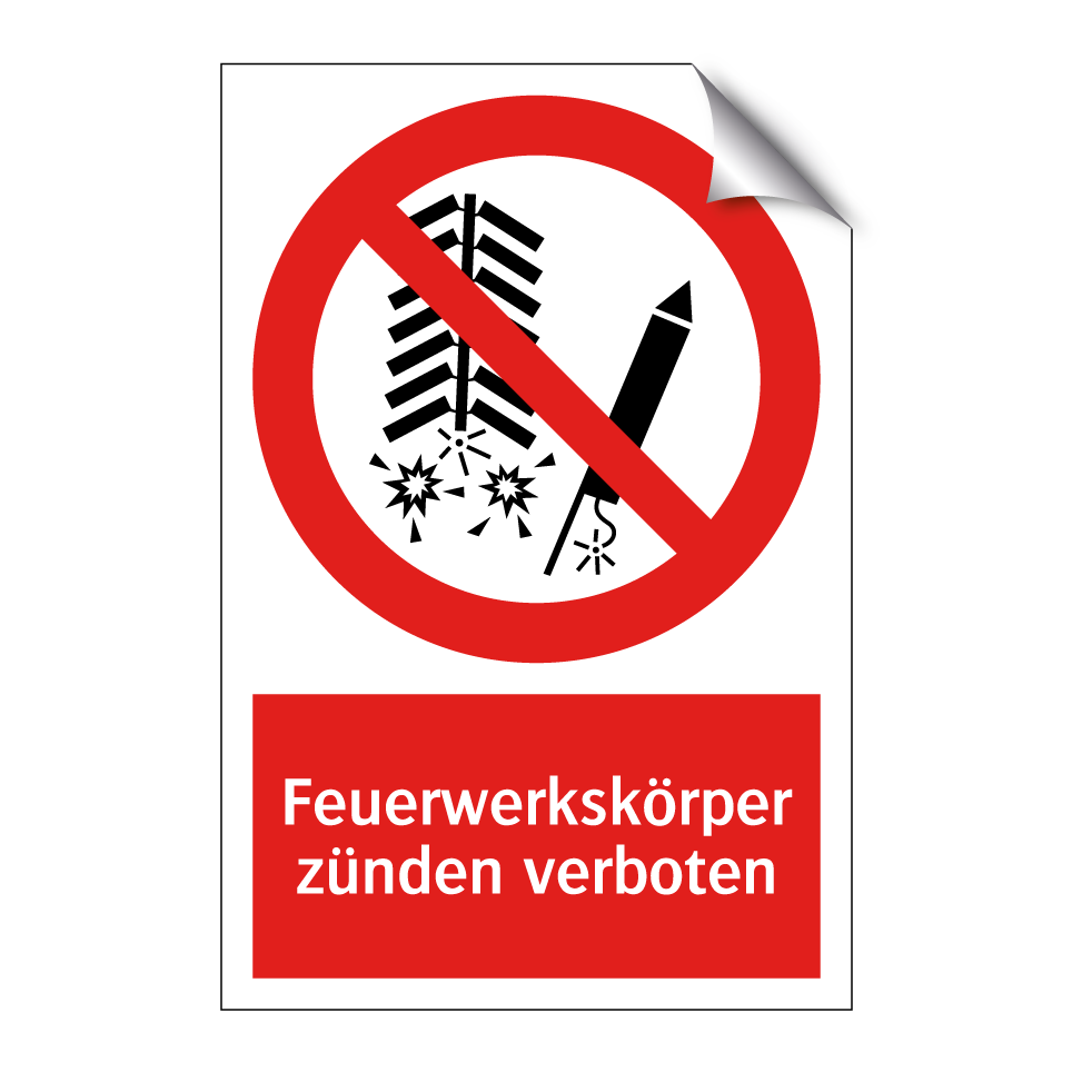 Feuerwerkskörper zünden verboten
