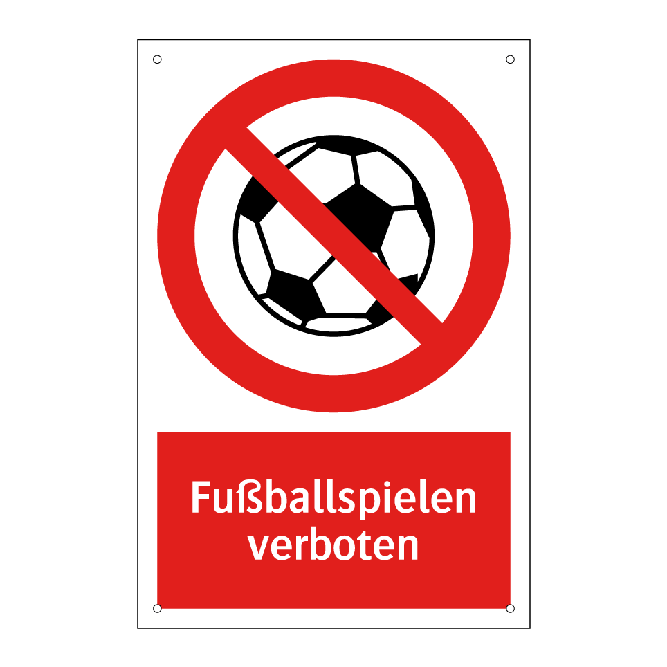 Fußballspielen verboten