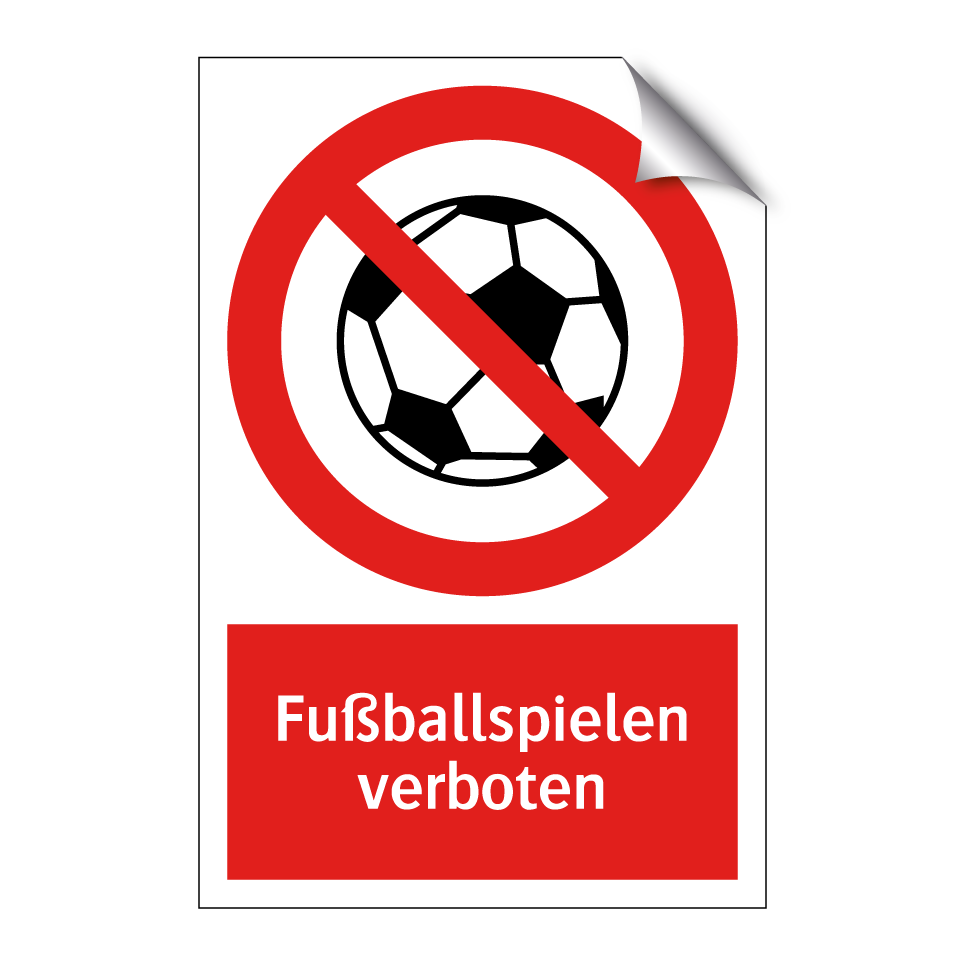 Fußballspielen verboten