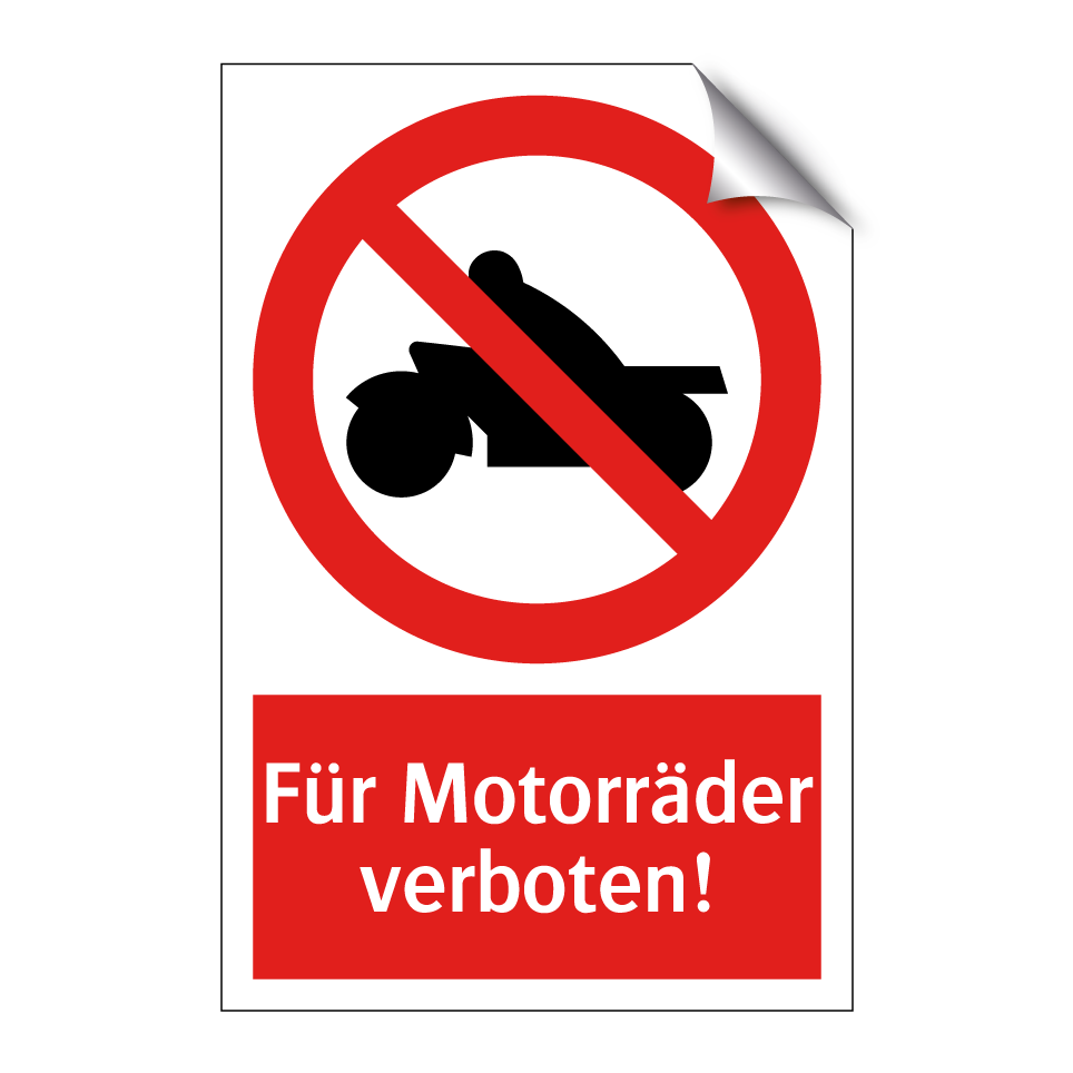 Für Motorräder verboten!