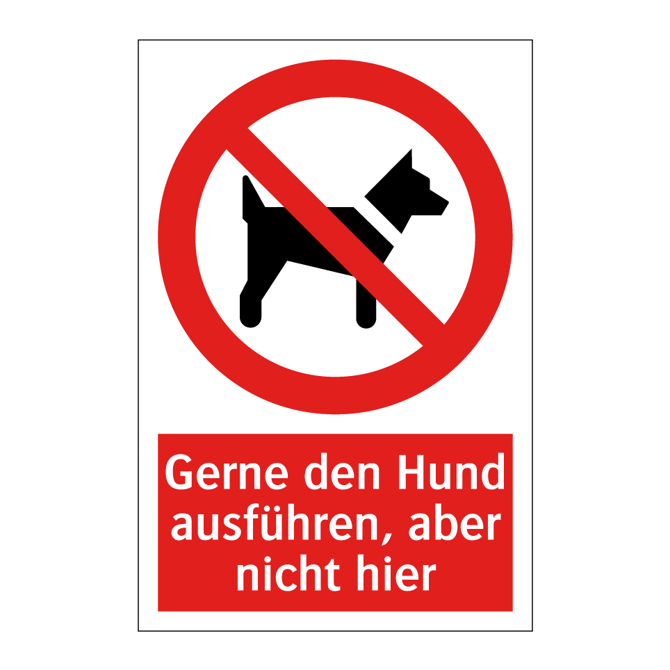 Gerne den Hund ausführen, aber nicht hier