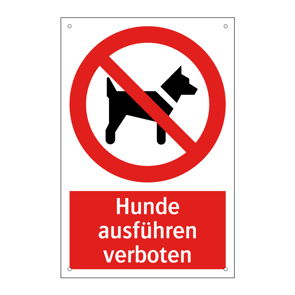 Hunde ausführen verboten
