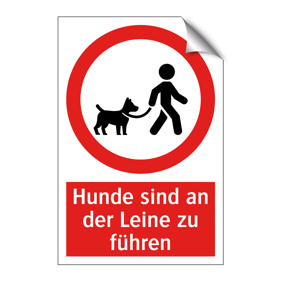 Hunde sind an der Leine zu führen