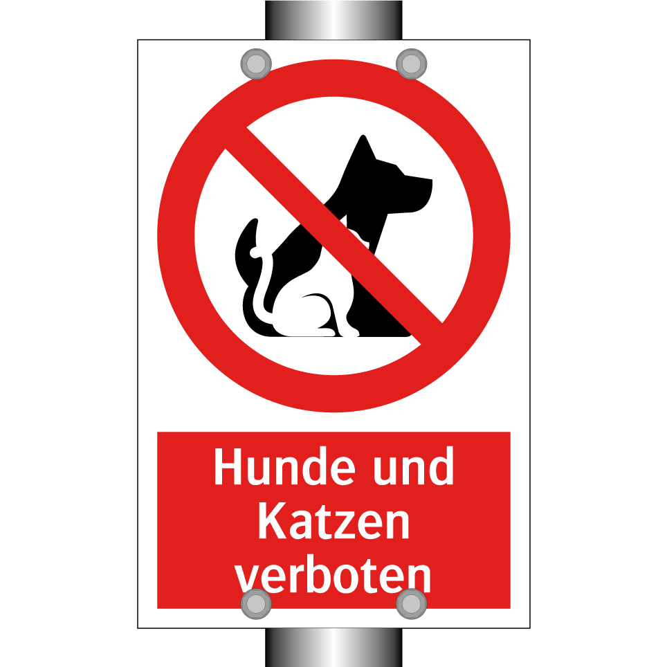 Hunde und Katzen verboten