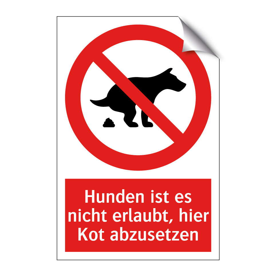Hunden ist es nicht erlaubt, hier Kot abzusetzen