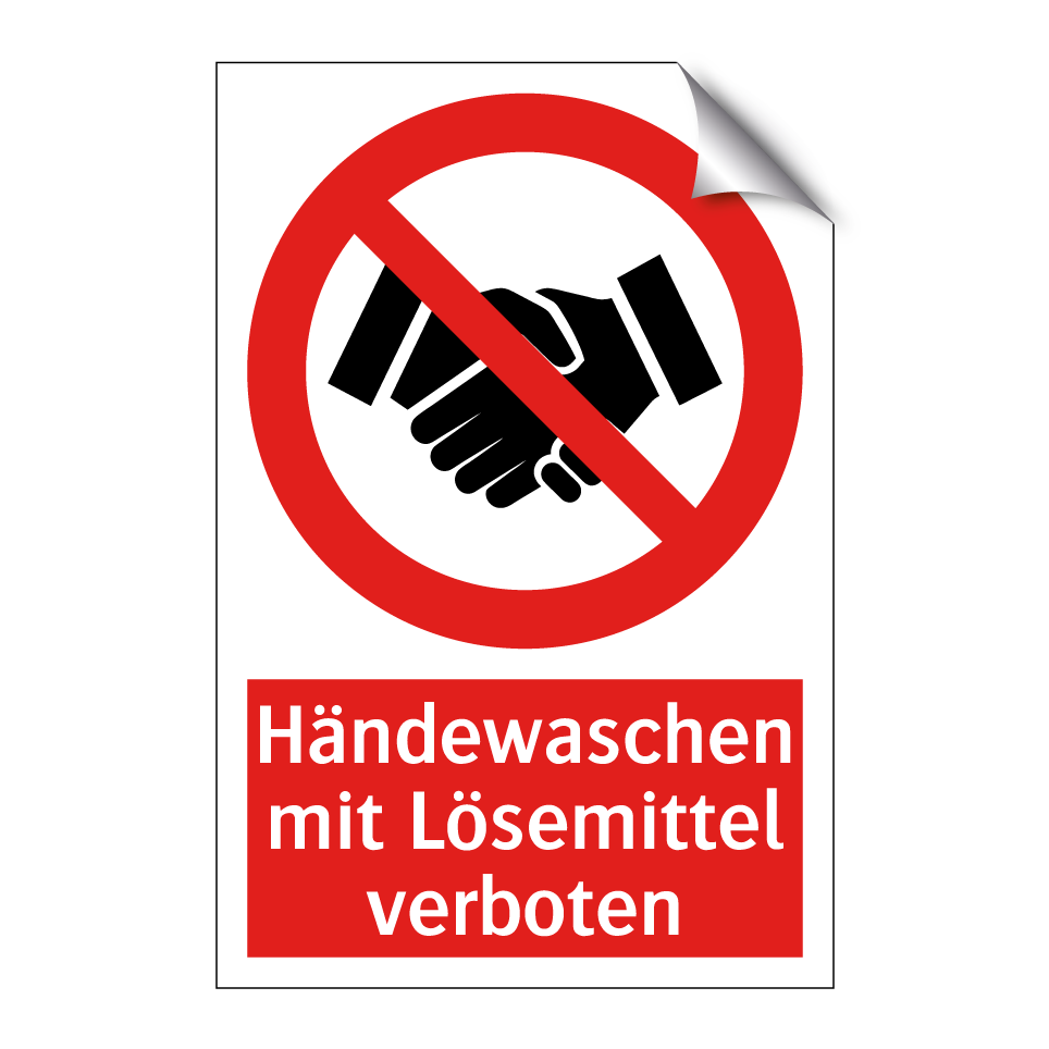 Händewaschen mit Lösemittel verboten