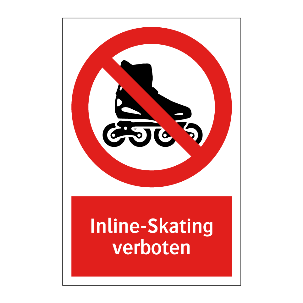 Inline-Skating verboten