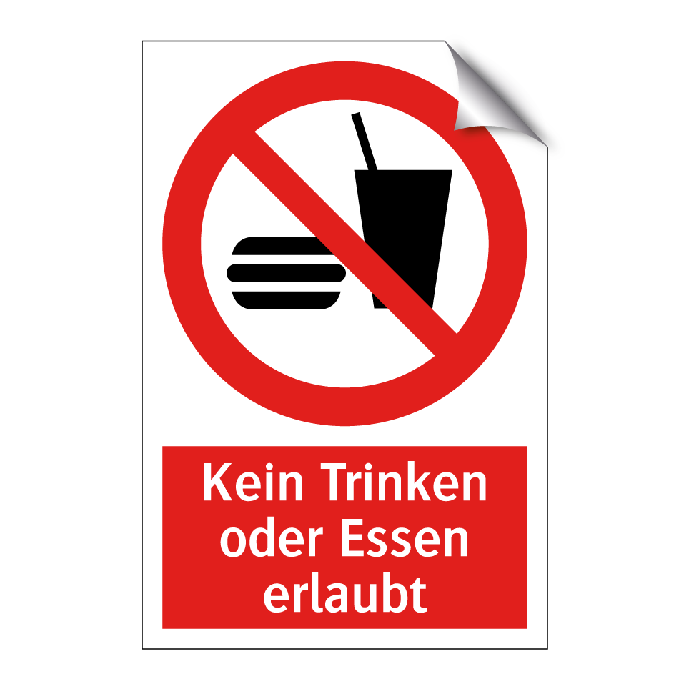 Kein Trinken oder Essen erlaubt