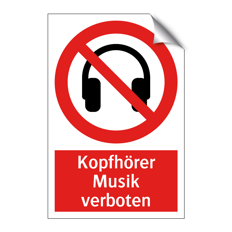 Kopfhörer Musik verboten