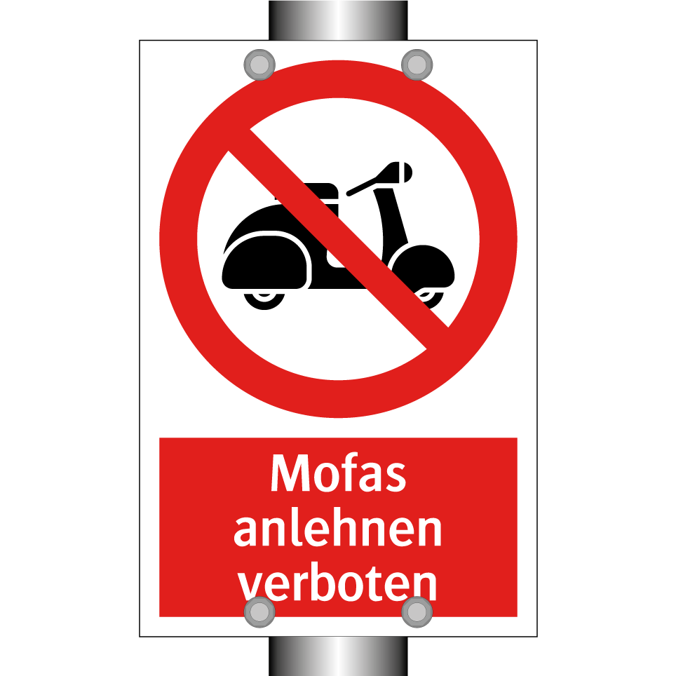 Mofas anlehnen verboten