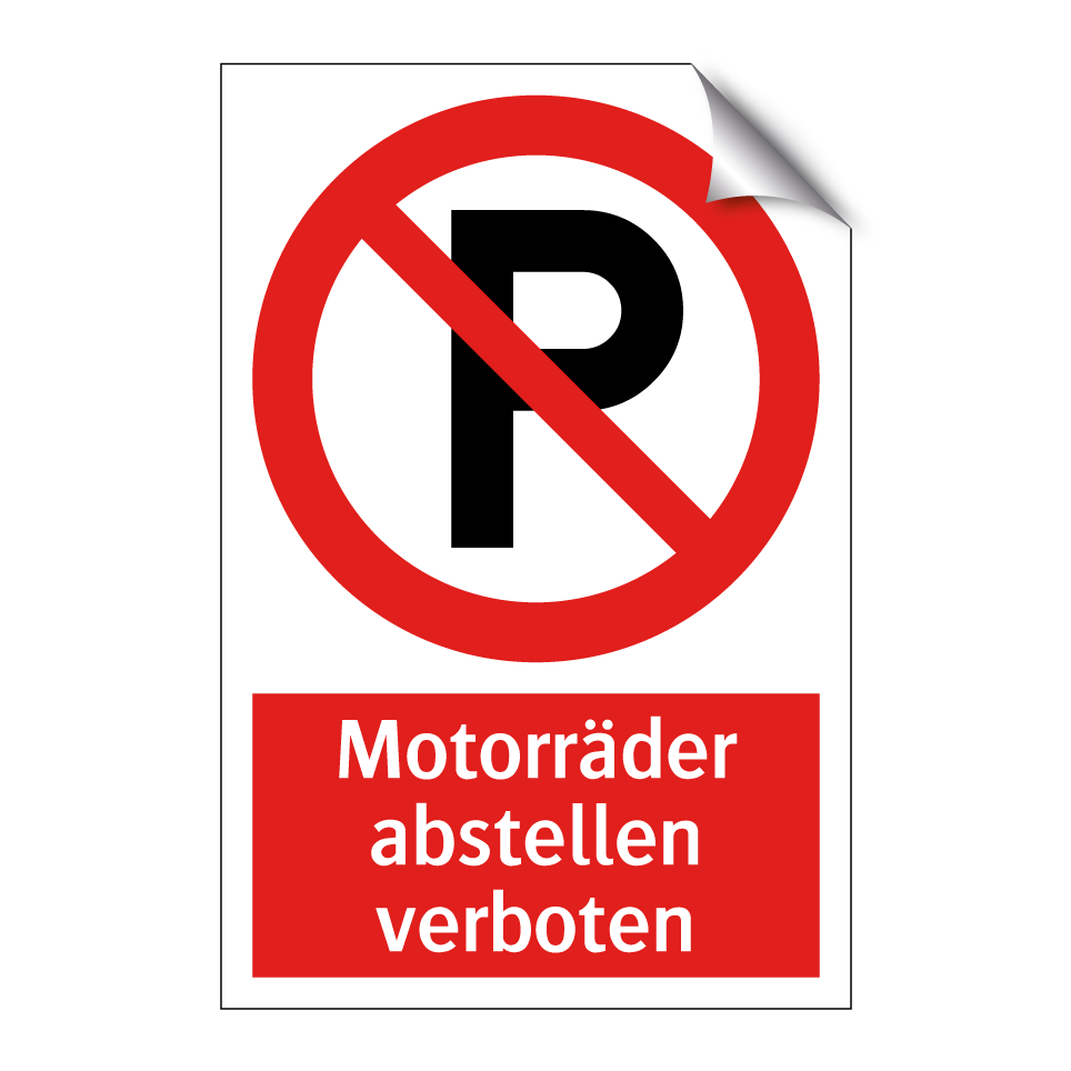 Motorräder abstellen verboten