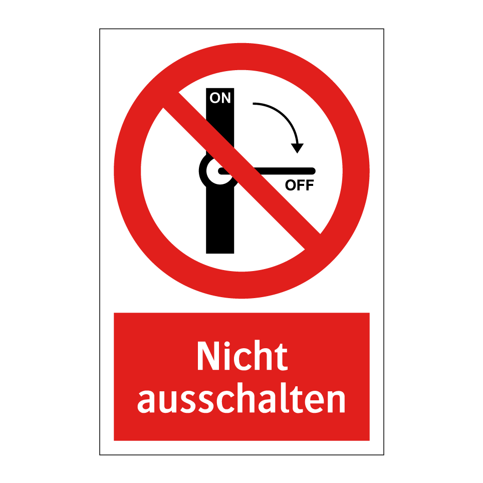 Nicht ausschalten