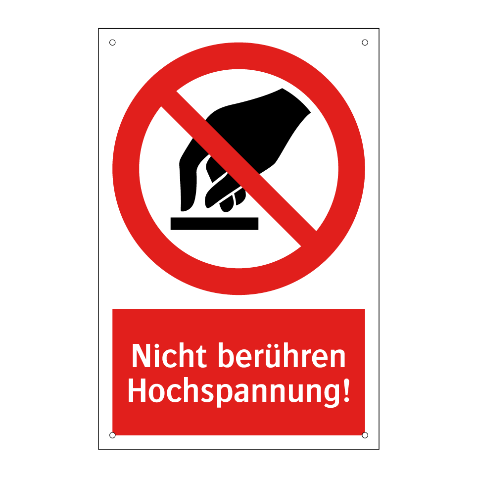 Nicht berühren Hochspannung!