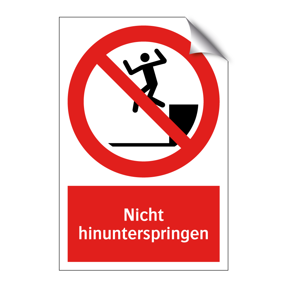 Nicht hinunterspringen