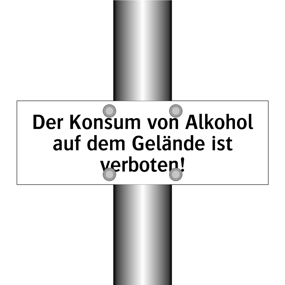 Der Konsum von Alkohol auf dem Gelände ist verboten!