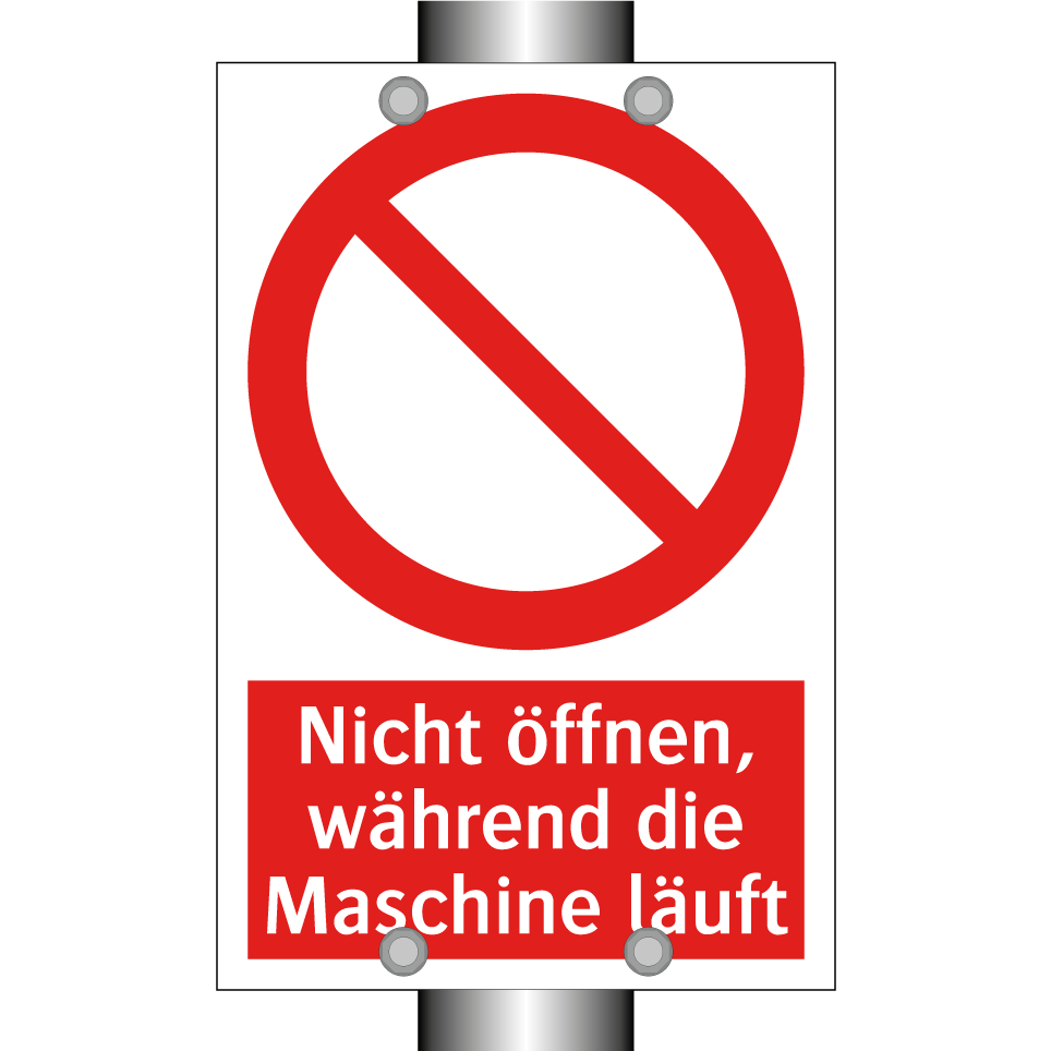 Nicht öffnen, während die Maschine läuft