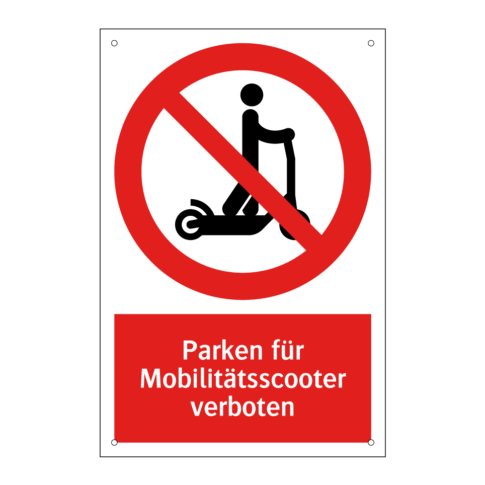 Parken für Mobilitätsscooter verboten