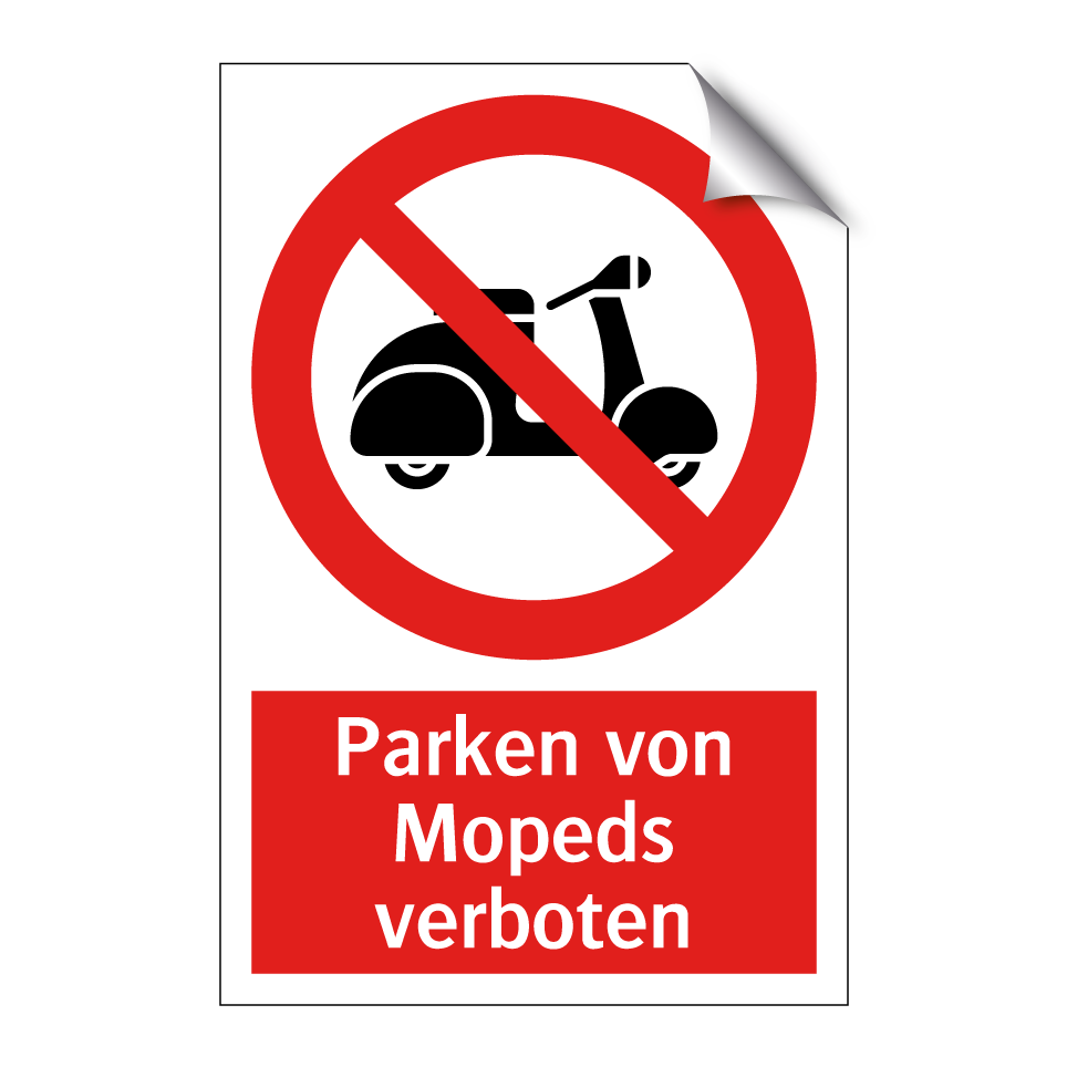 Parken von Mopeds verboten