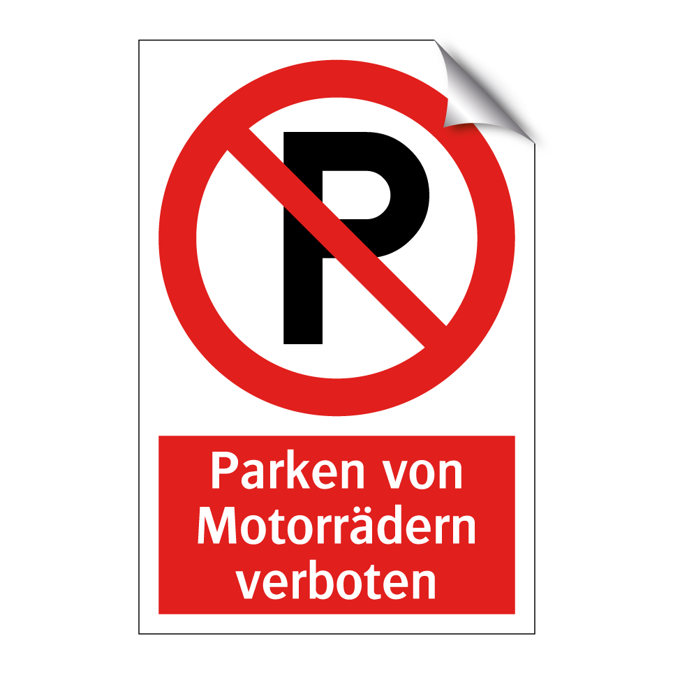 Parken von Motorrädern verboten