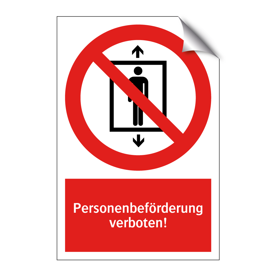 Personenbeförderung verboten!