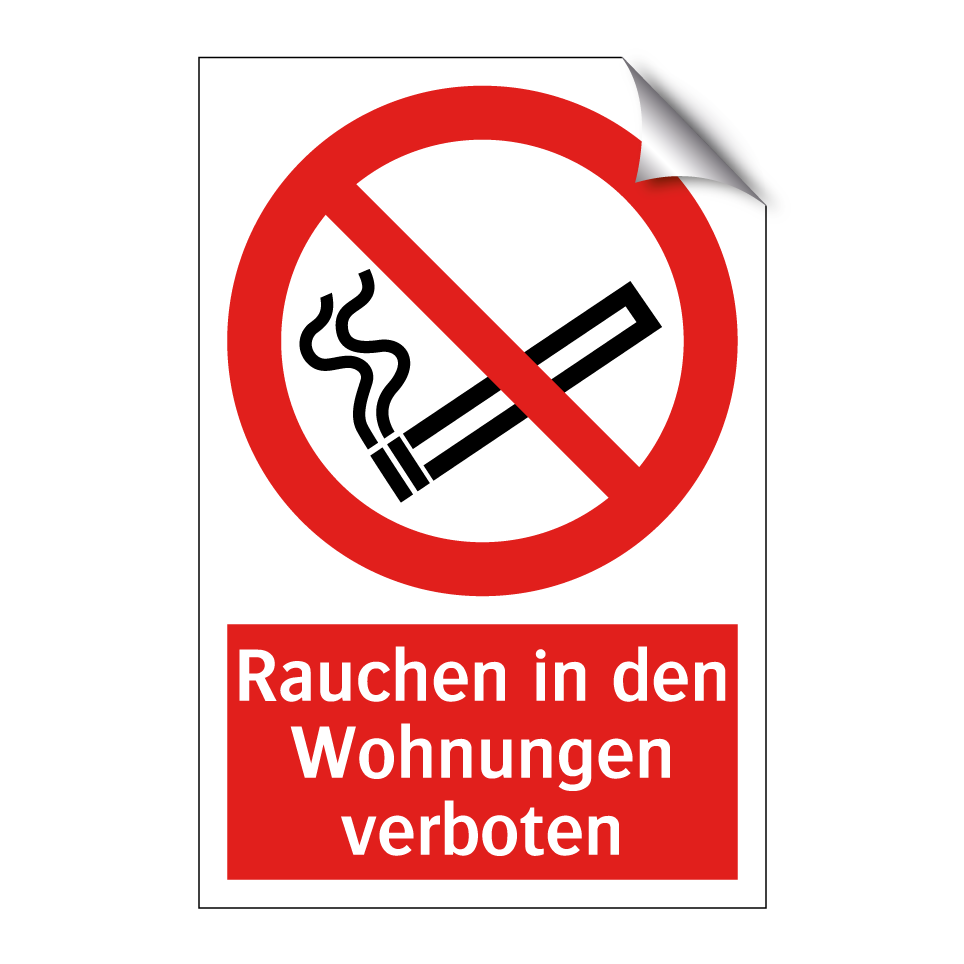 Rauchen in den Wohnungen verboten