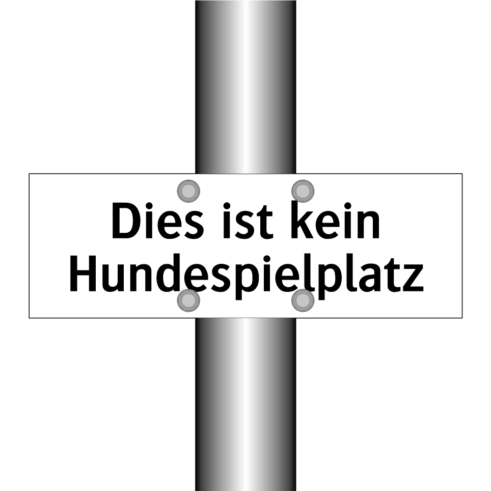 Dies ist kein Hundespielplatz