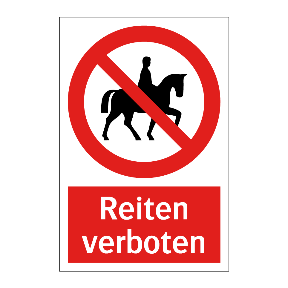 Reiten verboten