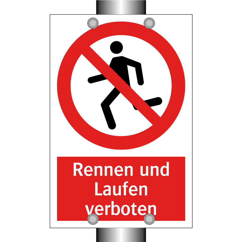 Rennen und Laufen verboten