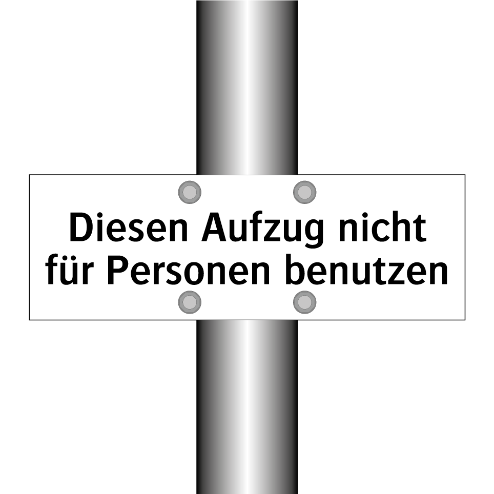 Diesen Aufzug nicht für Personen benutzen